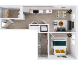 Zinnia Apartments in Shoreline, Washington B5 Floor Plan