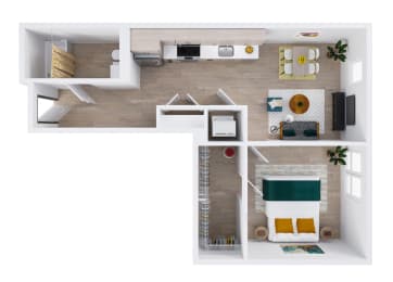 Zinnia Apartments in Shoreline, Washington B5 Floor Plan