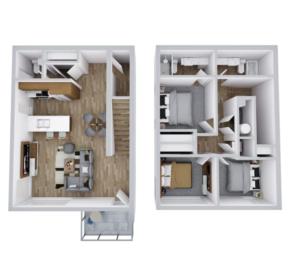 Floor Plan  3 bedroom apartments