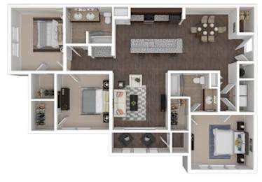 Atlanta With Sunroom Floor Plan | 1,507 Sq. Ft. at Century Lakeshore Crossings, Alabama