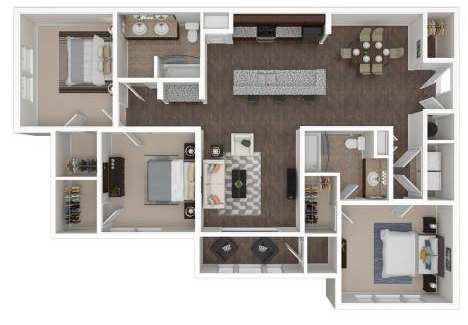 Atlanta With Sunroom Floor Plan | 1,507 Sq. Ft. at Century Lakeshore Crossings, Alabama