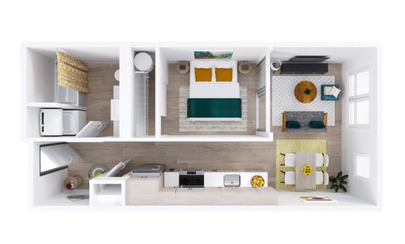 Zinnia Apartments in Shoreline, Washington A1 Floor Plan