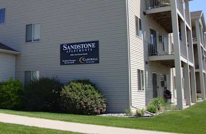 Front Sign at Sandstone Apartments, Fargo, ND