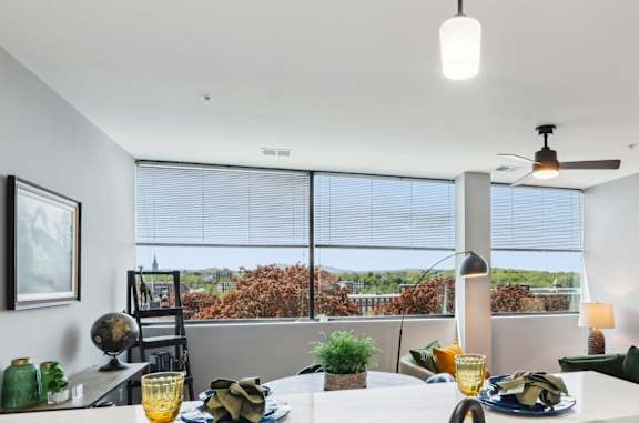 A modern kitchen with a view of manchester nh
