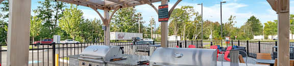 Grill Area at Latitude at South Portland Apartment, Maine, 04106