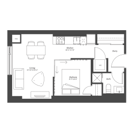  Floor Plan Studio Plan 0A