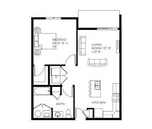 1Bed 1Bath-C at Meadowlark Place Apartments, Georgia
