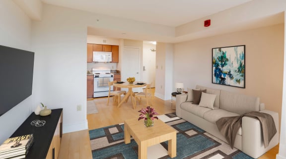 Modern studio decorated