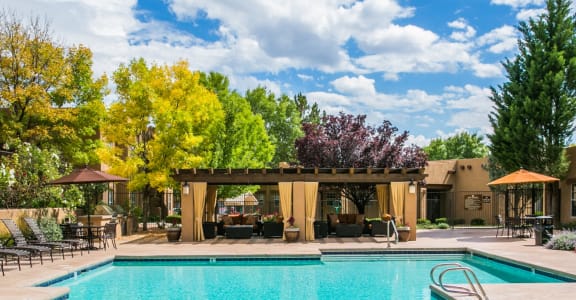 Pool with Sundeck and Lounge Seating in Santa Fe