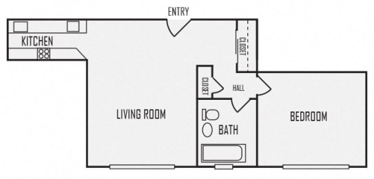 A8 floor plan for The KC High Line Apartments in Kansas City, MO