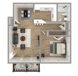 One Bedroom One Bathroom Little Brook Apartments at Littlebrook Apartments, Massachusetts