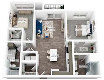 a floor plan of unit c of the unit c1 floor plan