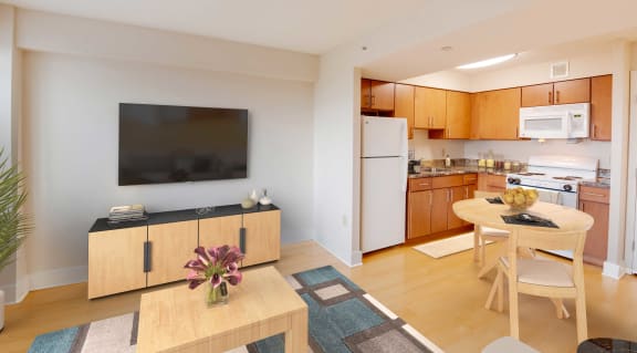 Modern studio decorated