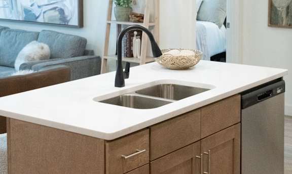 Kitchen Island at Grays Creek Apartments, Cordova