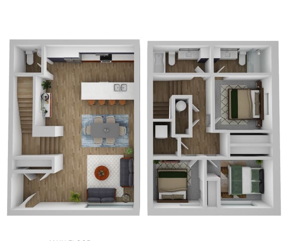 3 bedroom apartments
