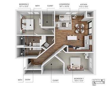 C3 Floor Plan at Soll, Iowa, 50312