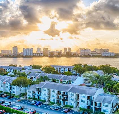 a sunset  at Bella Lago Vista, West Palm Beach, FL