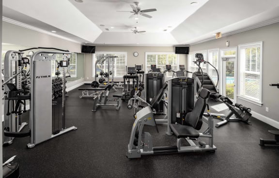 State Of The Art Fitness Center at Abberly Green Apartment Homes by HHHunt, North Carolina