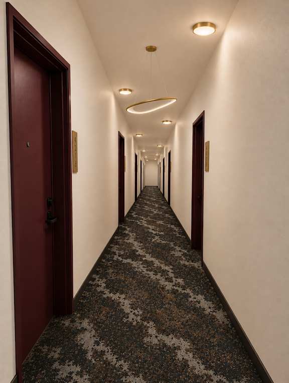 Hallway at The Ellory Apartments, Minneapolis, Minnesota