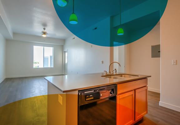 The Boulevard Apartments Kitchen Area
