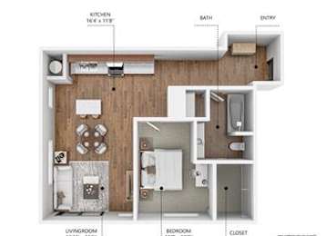A5 Floor Plan at Soll, Des Moines, IA