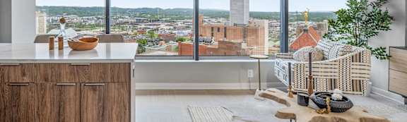 Modern Living Area at The 600 Apartments, Alabama