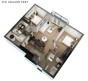  Floor Plan 2-Bed A