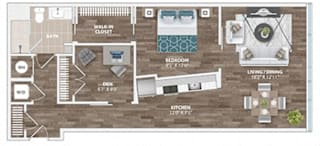A6D Floor Plan at Sinclaire on Seminary, Alexandria, 22311