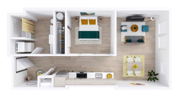 Zinnia Apartments in Shoreline, Washington A3 Floor Plan