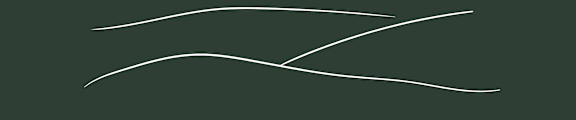 A white line drawing of a wavy line on a dark background.