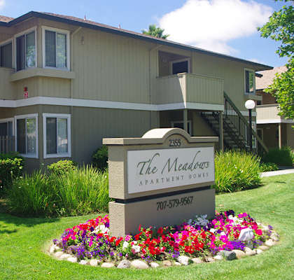 Entrance Sign at THE MEADOWS, Santa Rosa, CA, 95404