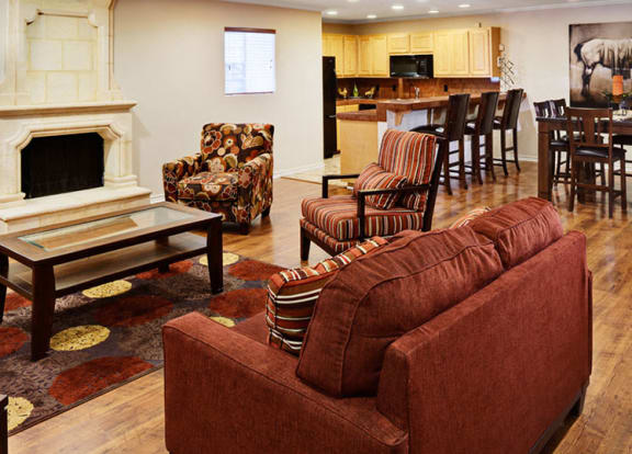 Living room at Le Montreaux Apartments, Austin TX 78759