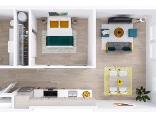 Zinnia Apartments in Shoreline, Washington A3 ADA Floor Plan