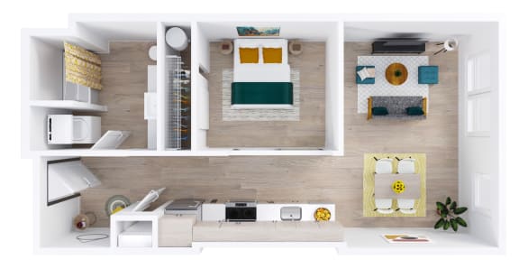 Zinnia Apartments in Shoreline, Washington A3 ADA Floor Plan