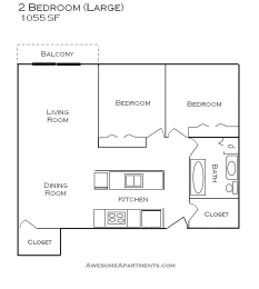River Ridge Apartments floor plan, Anoka, Minnesota