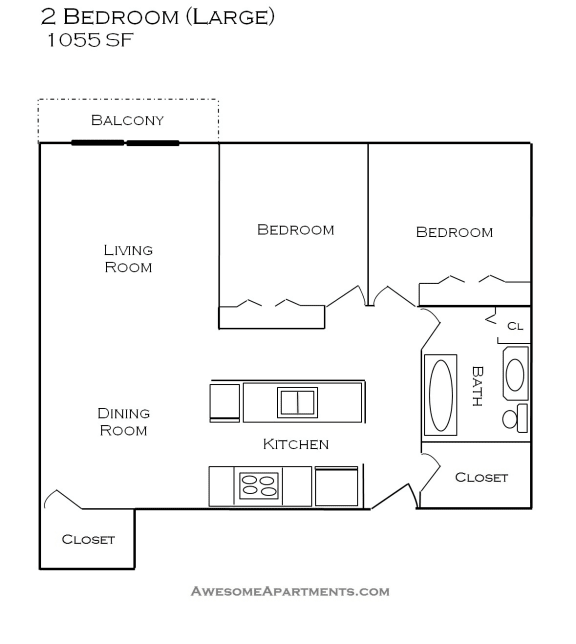 River Ridge Apartments floor plan, Anoka, Minnesota