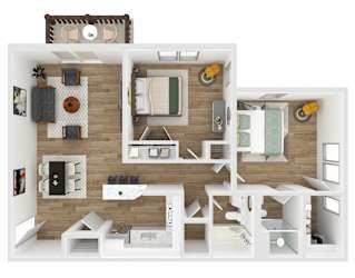 Two Bedroom Two Bathroom Apartment Little Brook. at Littlebrook Apartments, Hudson, MA, 01749
