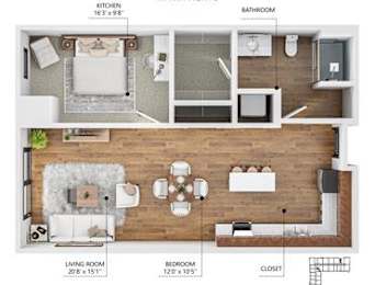 A4 Floor Plan at Soll, Des Moines, IA 50312