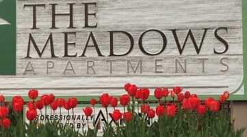 Monument Signage at The Meadows Apartments, Madison, Wisconsin
