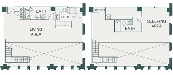 The Kirby - B3 - Penthouse 3 - 2 bedrooms - 1.5 baths