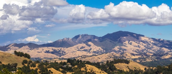 Mountain Range in California at Mid Day