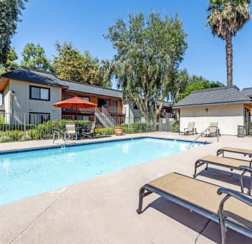 Refreshing Pool at Riverwalk Apartments, Riverside, California