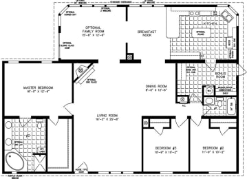 Floor Plan  Saturn Three bedroom Apartment Floorplan