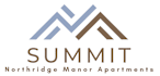 The image is a logo for Summit Northridge Manor Apartments.