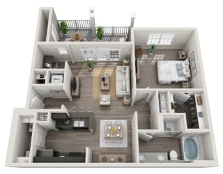 906 Sq Ft Tasman Floor Plan at Greystone Pointe, Tennessee