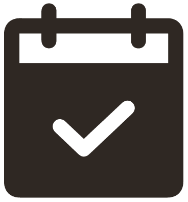 a picture of a calendar with a check icon