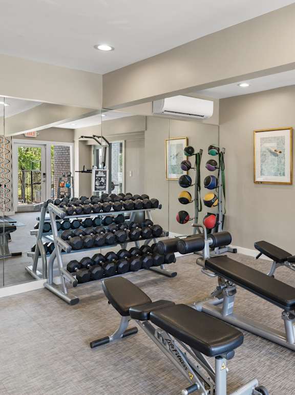 Well-equipped Gym at Skyline at Barton Creek Apartments, Austin, TX