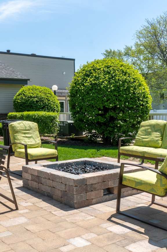 Outdoor Fireplace at TLC Grand Apartments, Deerfield, IL 60015