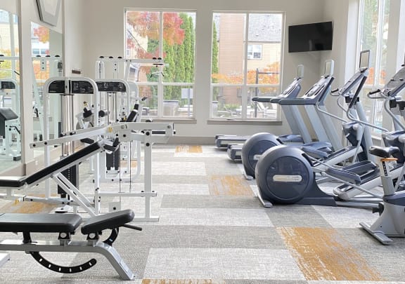 24 Hour Fitness Center with Exercise Machines at Hillsboro Townhouses Near Me