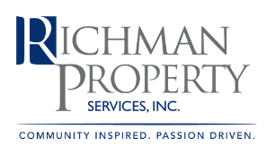 a logo that reads richman property services, inc.